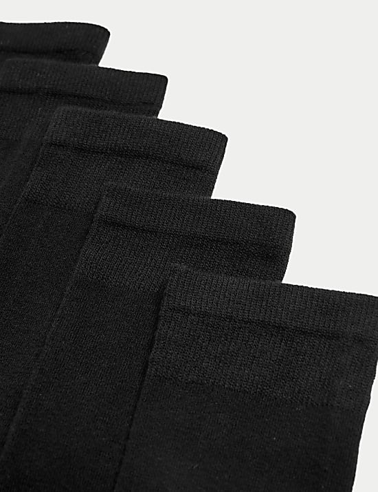 5pk Cotton Rich Ultimate Comfort Ankle High Socks
