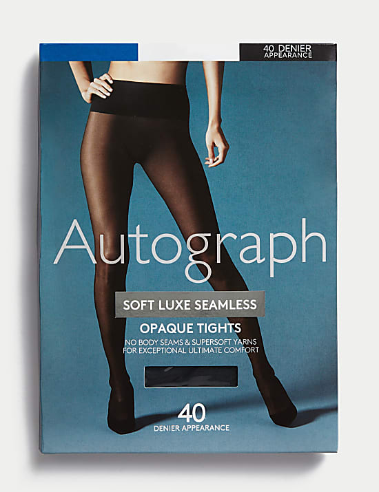 Zachte, luxe, naadloze, niet-doorschijnende panty (40 denier)
