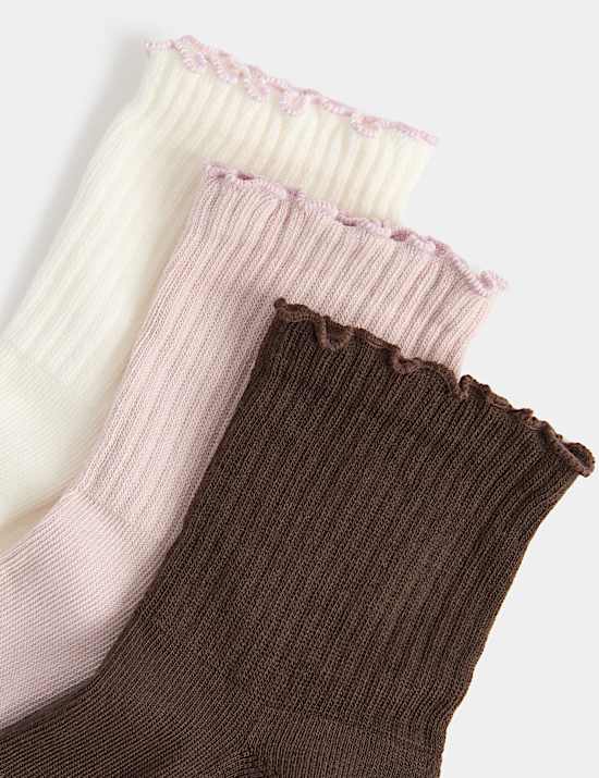 3 Pack Lettuce Edge Mid Crew Sports Socks