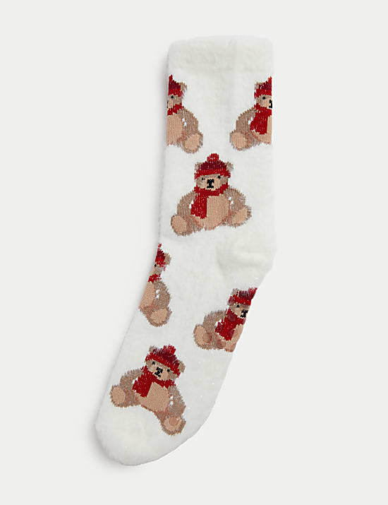 Hausschuhsocken mit Spencer Bear™-Motiv