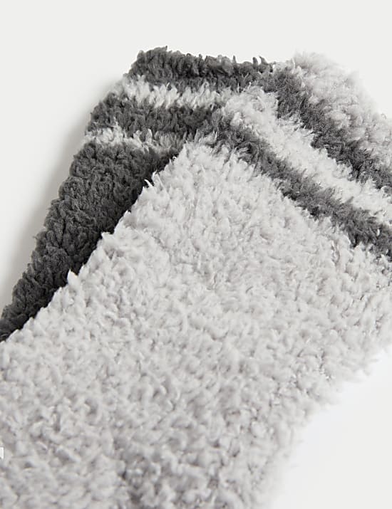 2 paar warme enkelsokken met borgvoering