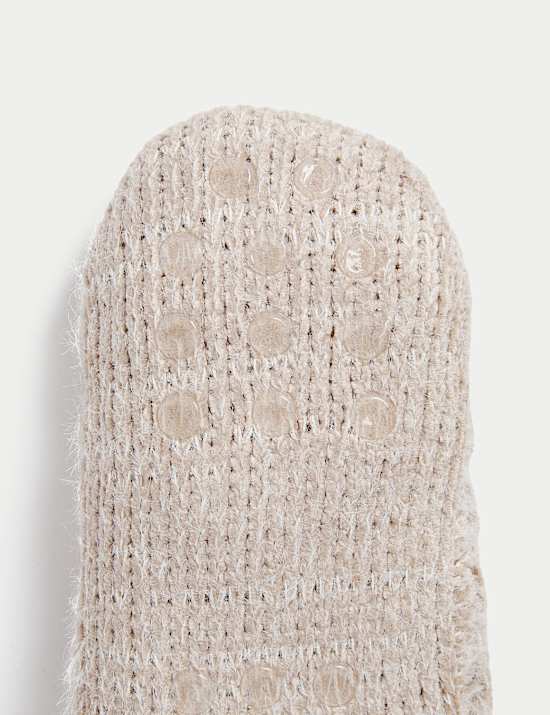 Cable Knit Low Cut Slipper Socks