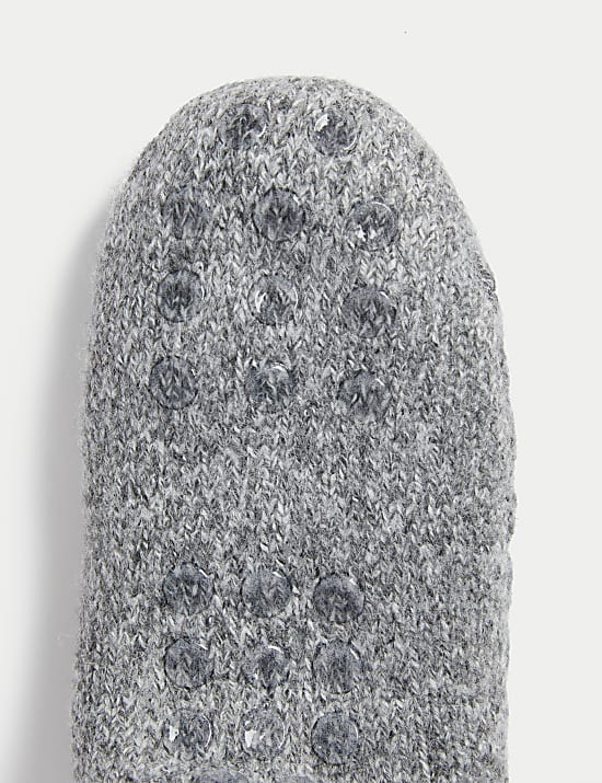 Fluffy Faux Fur Collar Slipper Socks