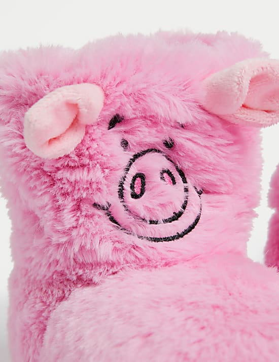 Botas tipo zapatillas imitaci&oacute;n de piel de Percy Pig&trade;