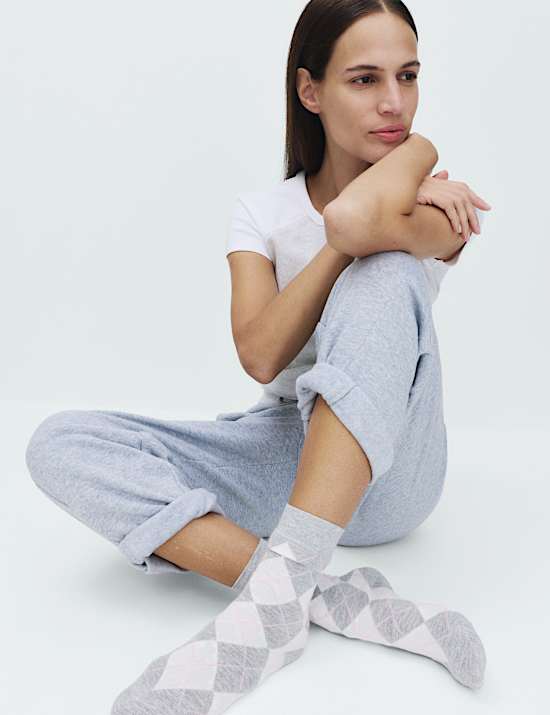 Lot de 2 paires de chaussettes &agrave; motif &eacute;cossais