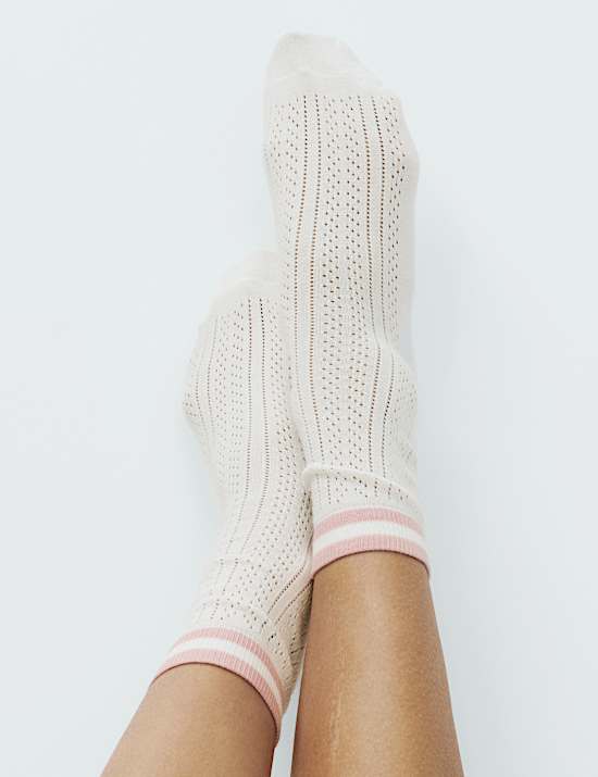 2 Pack Cotton Rich Sports Stripe Crew Socks