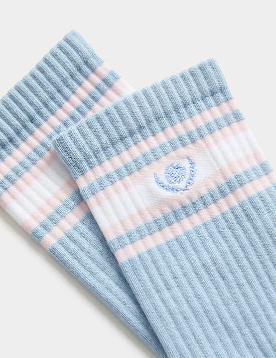 2 Pack Cotton Rich Sporty Crew Socks
