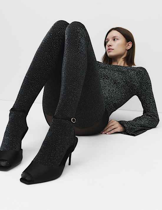 All Over Glitter Opaque Tights