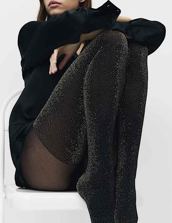All Over Glitter Opaque Tights