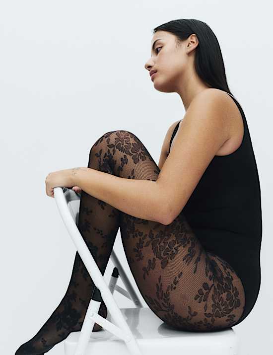 Floral Lace Sheer Tights