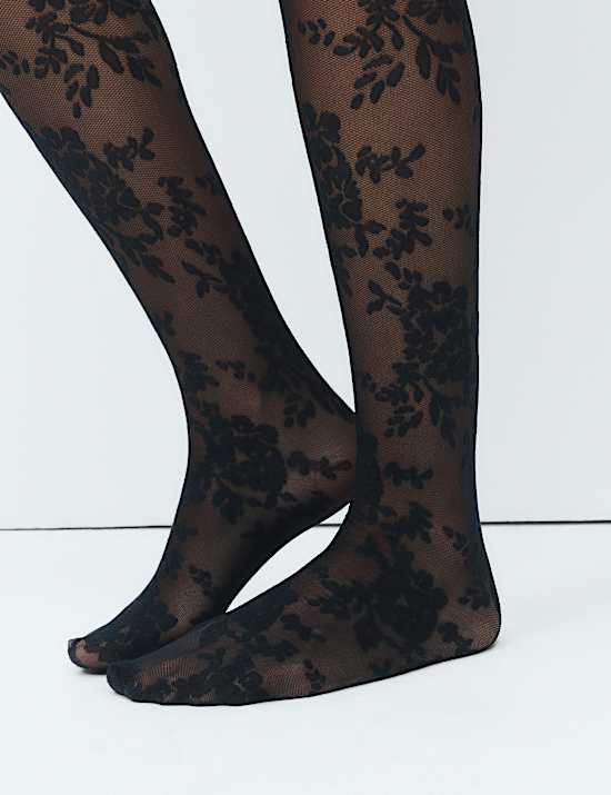 Floral Lace Sheer Tights