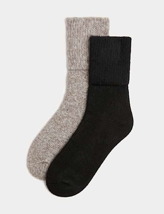 2pk Thermal Ankle High Boot Socks