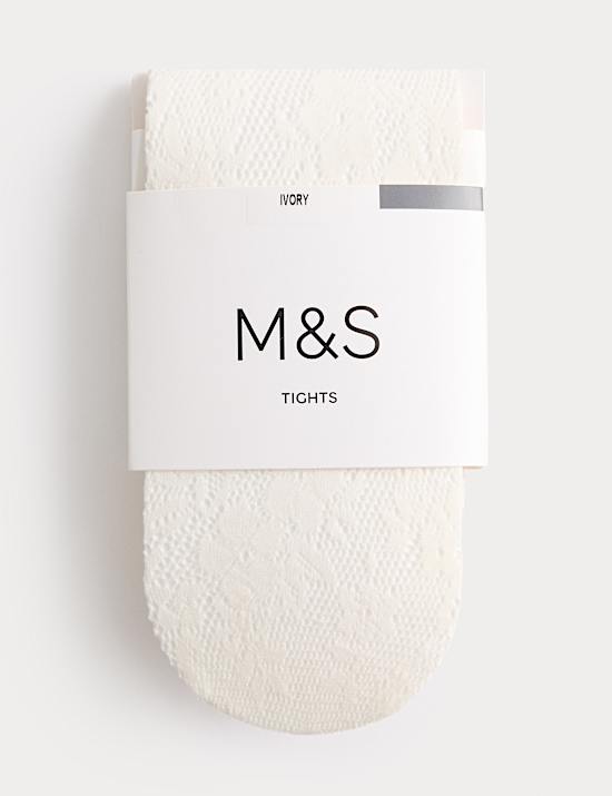 Netzstrumpfhose mit Spitze