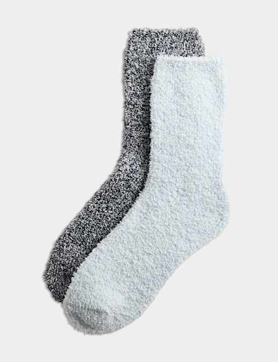 2pk Cosy Ankle High Socks