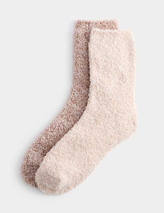 2pk Cosy Ankle High Socks