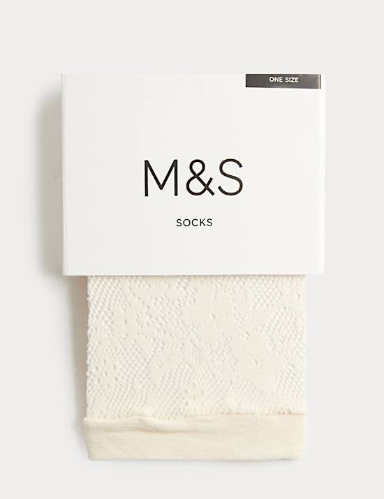 Fishnet Lace Ankle Highs