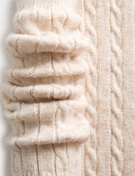 Calentadores de piernas de punto trenzado