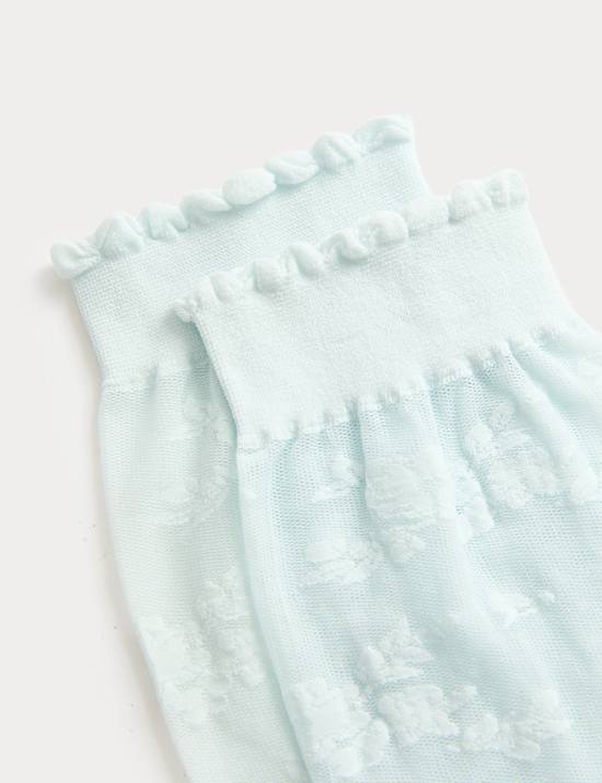 Floral Lace Ankle High Socks