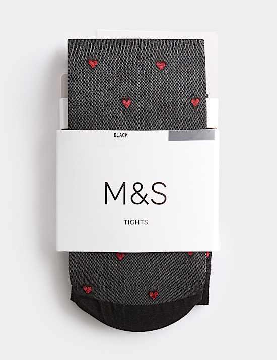 Collants fins &agrave; c&oelig;urs