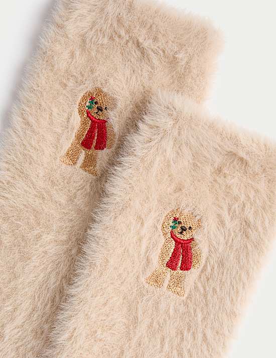 Cosy Spencer Bear™ Embroidered Socks