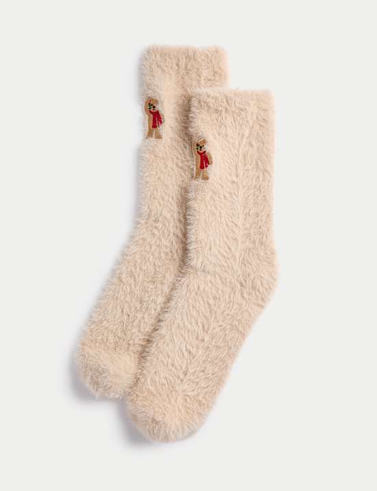 Cosy Spencer Bear™ Embroidered Socks
