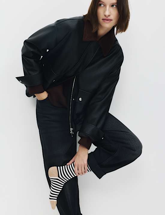 2pk Rayon Striped Crew Socks