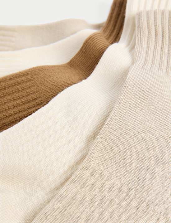 Pack de 5 pares de calcetines tobilleros acolchados de algodón