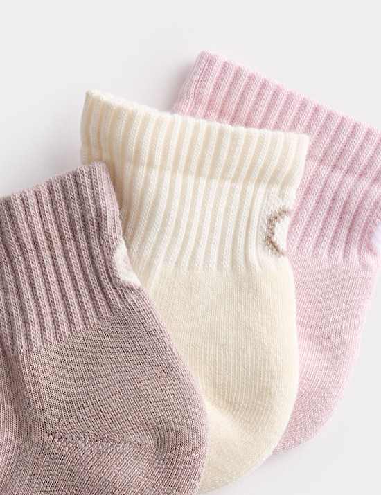3 Pack Cotton Rich Quarter Socks