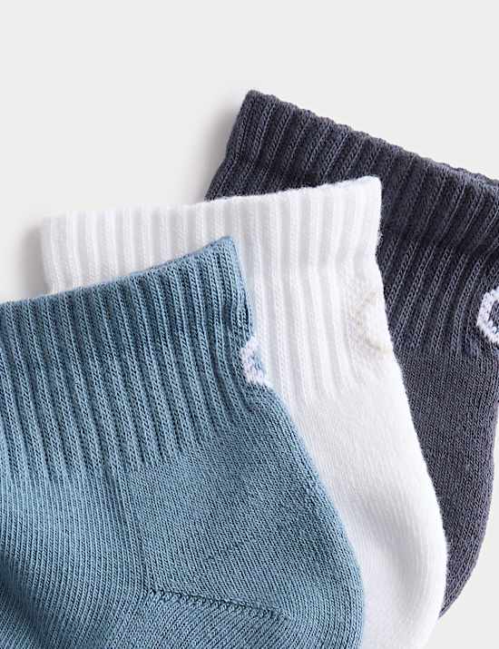 3 Pack Cotton Rich Quarter Socks