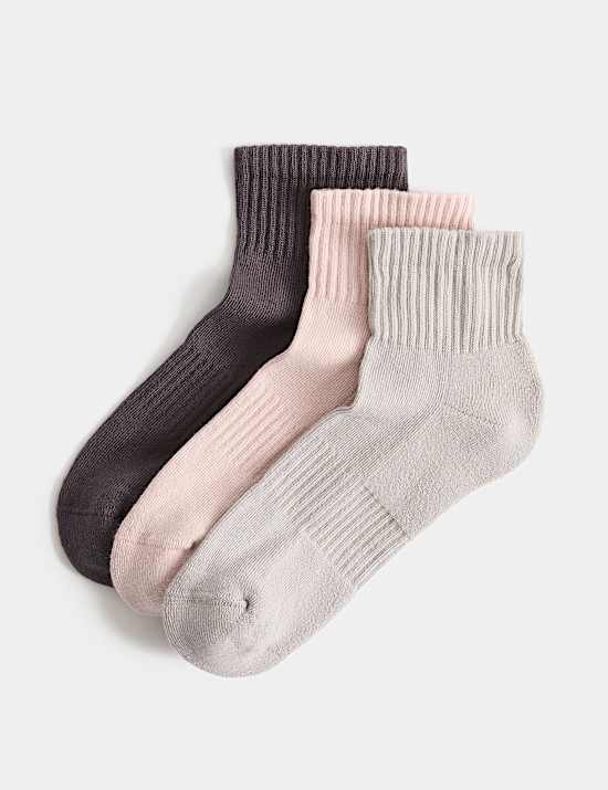 3 Pack Cotton Rich Quarter Socks