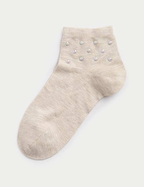 Sumptuously Soft™ Pearl Embellished Anklets