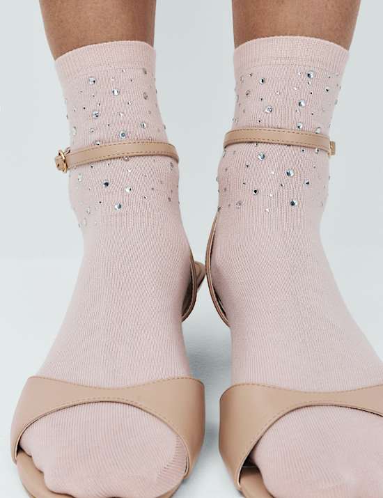 Socquettes en coton avec ornement