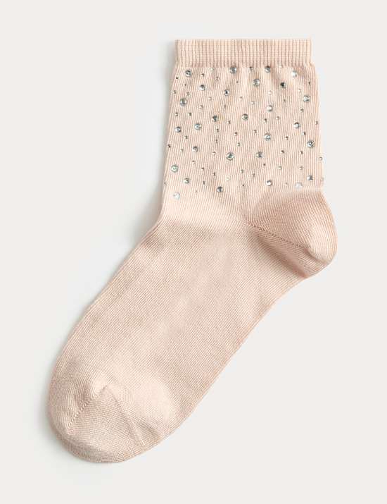 Socquettes en coton avec ornement