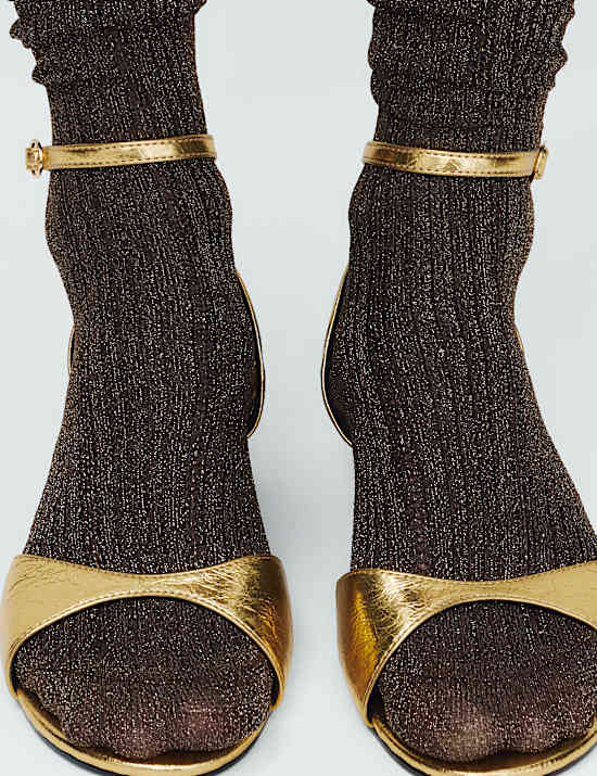 Chaussettes effet brillant