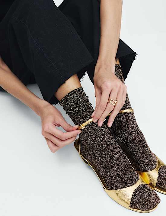 Chaussettes effet brillant