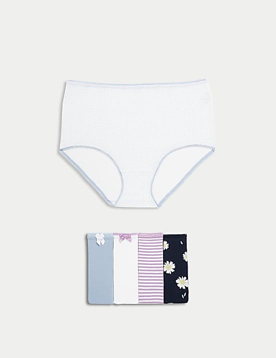 Pack of 5 Monotone Lace Trim Knickers