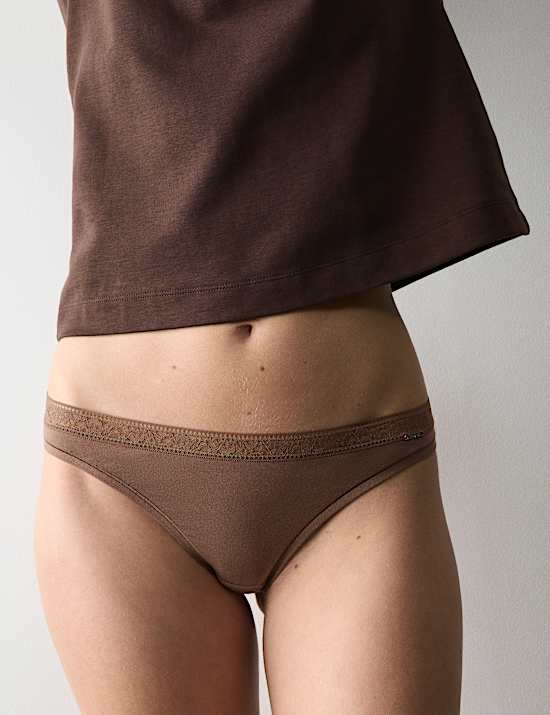 4 Pack Modal with Silk & Lace Thongs