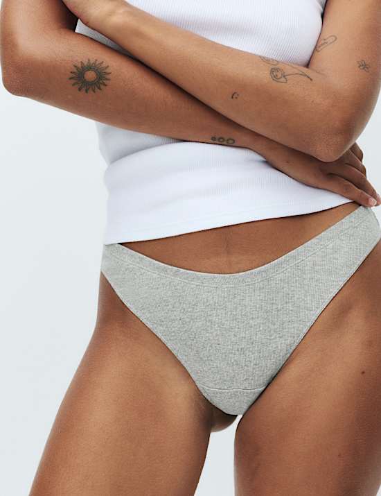 3pk Cotton Rich Rib Miami Knickers