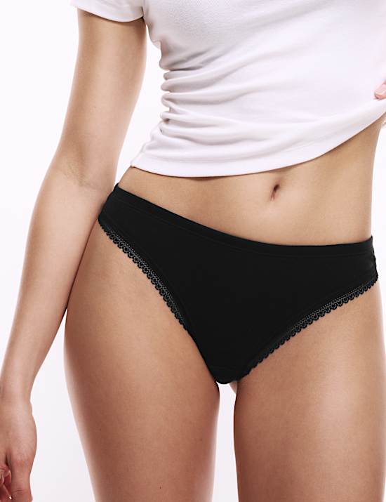 Lot de 2 strings en coton côtelé