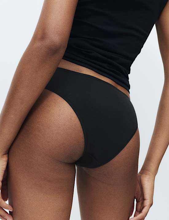 Lot de 5 tangas en coton et modal sans coutures apparentes