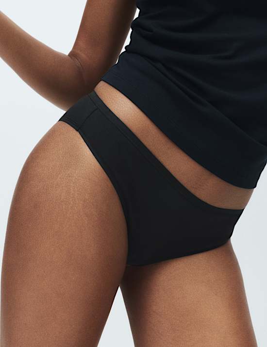 Lot de 5 tangas en coton et modal sans coutures apparentes