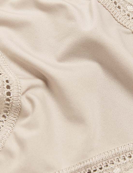 5pk Microfibre & Lace Brazilian Knickers