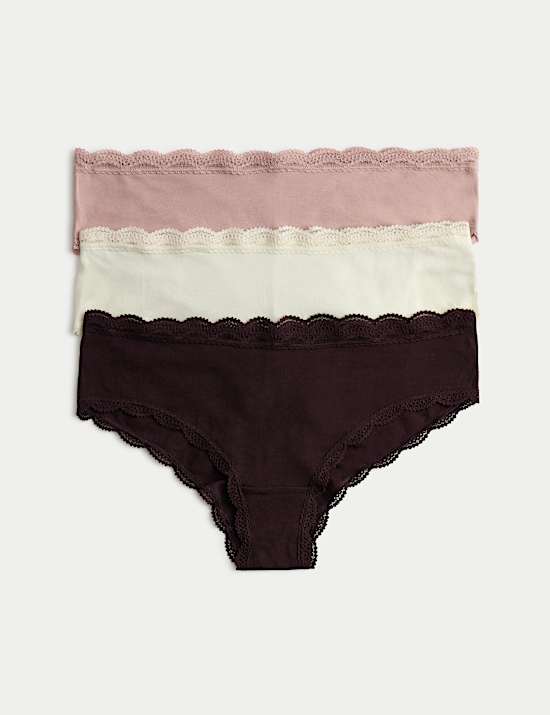 3pk Cotton Rich Hipster Knickers