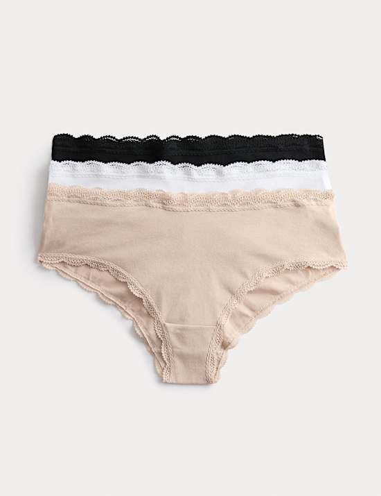 3pk Cotton Rich Hipster Knickers
