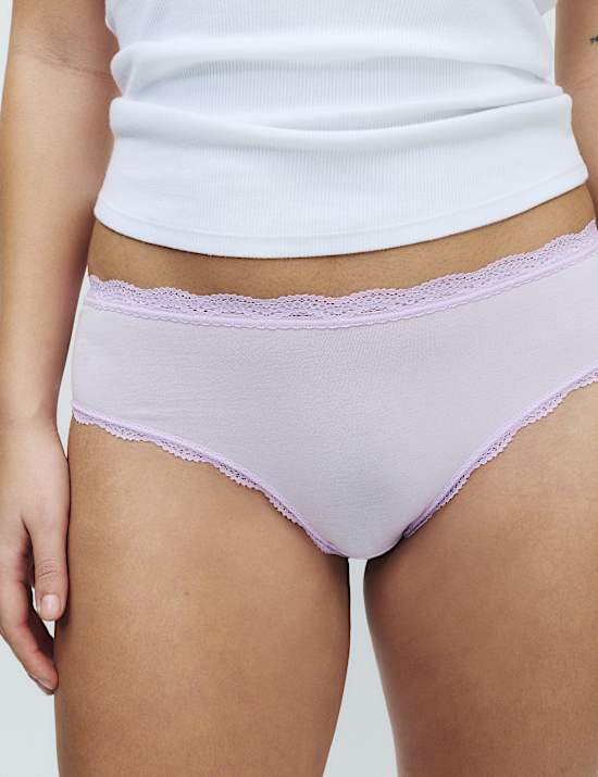 3pk Cotton Rich Hipster Knickers