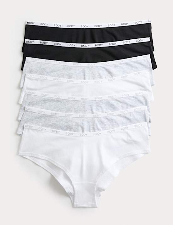 7 Pack Cotton Rich Hipster Knickers