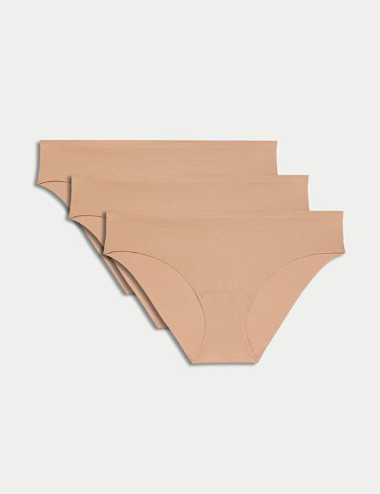 3pk Invisible No VPL Brazilian Knickers