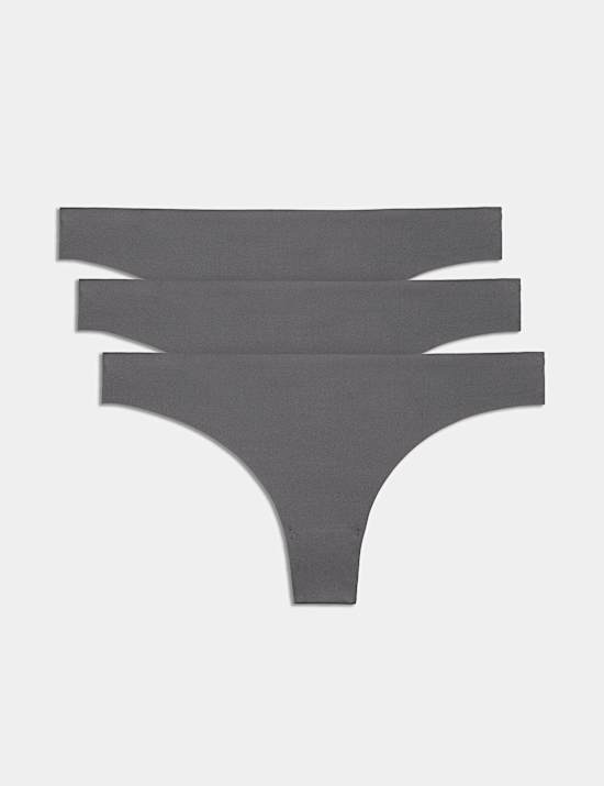 3 pack Body Invisibles&trade; No VPL Thongs