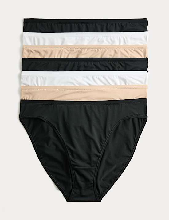 7 Pack Microfibre High Leg Knickers
