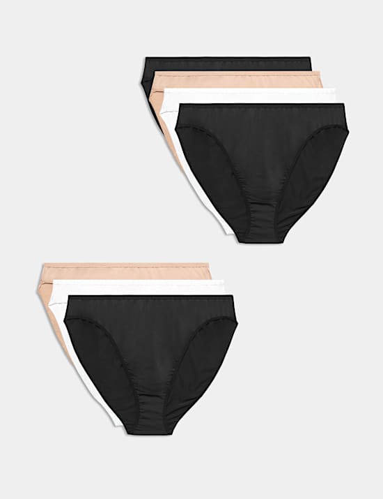 7 Pack Microfibre High Leg Knickers